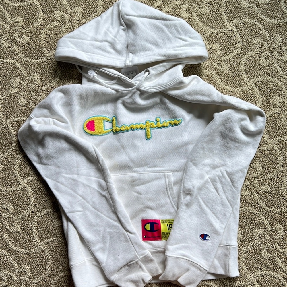 Womens White champion hoodie